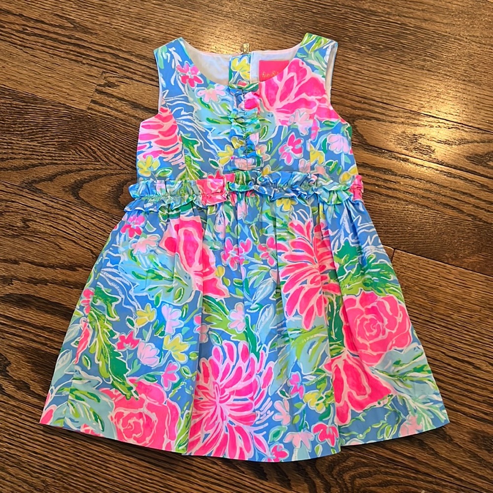 Lilly Pulitzer Dress, size 3T, pink, blue, green floral dress